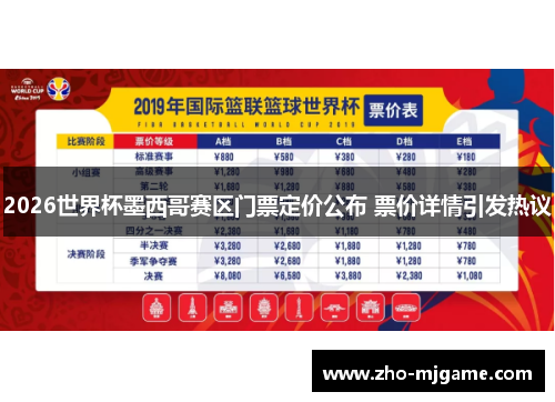 2026世界杯墨西哥赛区门票定价公布 票价详情引发热议